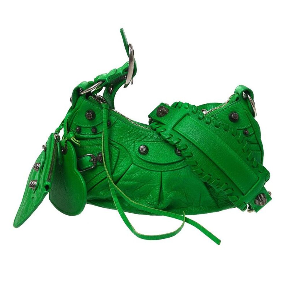 Balenciaga Le Cagole Giant Studs Leather Green Leather Shoulder Bag Bag